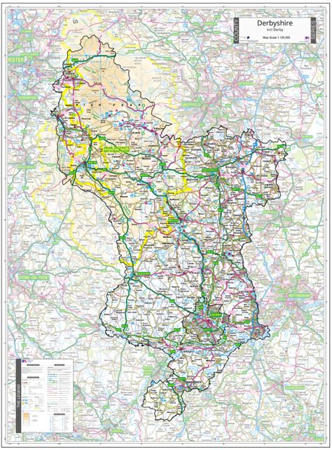 Derbyshire County Map (2021) – Map Logic