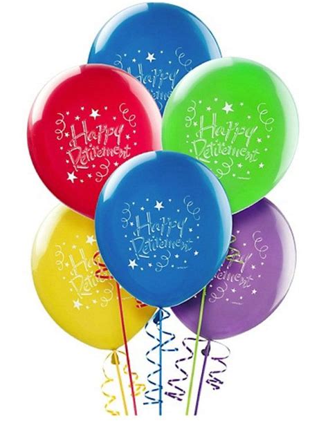 Happy Retirement 12in Balloons 15ct | Retirement party supplies, Party ...