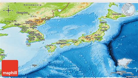 Physical Panoramic Map of Japan