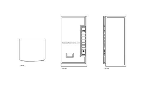 Drink Vending Machine - Free CAD Drawings