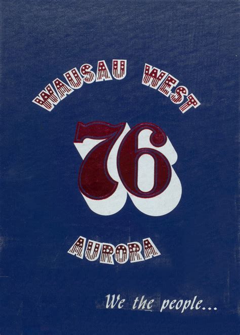 1976 yearbook from West High School from Wausau, Wisconsin