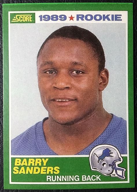 1989 Score 257 Barry Sanders Rookie Reprint Mint Condition | Etsy in 2021 | Football trading ...