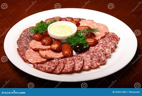 Sausage platter stock photo. Image of cuts, objects, variety - 22931708