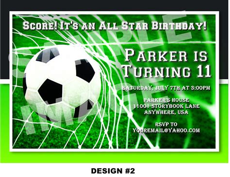 Soccer Birthday Invitations Samples - Invitation Design Blog