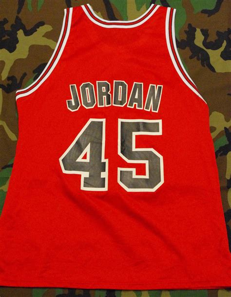 Vintage Gear: Champion Michael Jordan #45 Bulls Replica Jersey - Air ...