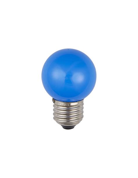 Ampoule led sphérique E27 couleur bleu 1W 320° spéciale guirlande