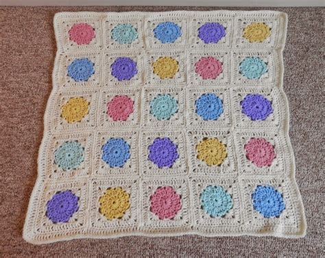 Karens Crocheted Garden of Colors: Pretty Squares Baby Blanket