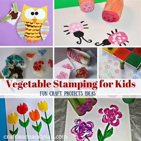 Surprise your kids with fascinating stamping vegetable crafts - Craft Learn and Play