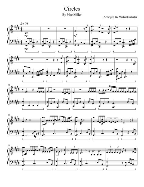 Circles - Mac Miller Sheet music for Piano (Solo) | Musescore.com