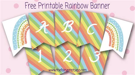 Rainbow Banner - Free Printable For Birthday Parties, Baby Showers, and ...