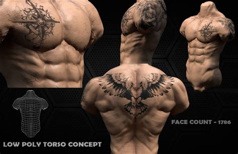 ArtStation - Torso sculpting and Texturing practice