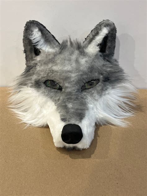 Therian Gray Wolf Mask - Etsy