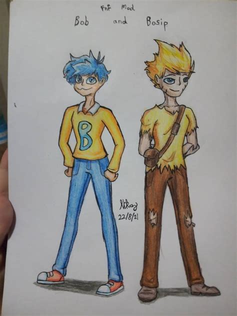 fnf Bob and bosip mod drawing by kittykattycute on DeviantArt