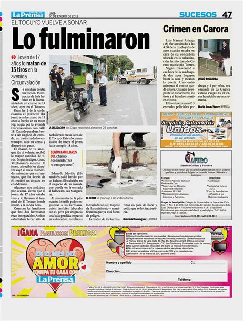 El Tocuyo: REPORTE DE LA PRENSA DE LARA