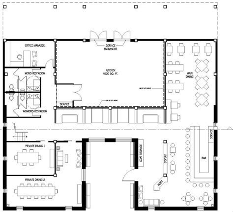 Restaurant floor plan layout - perfect for a steakhouse idea that I ...