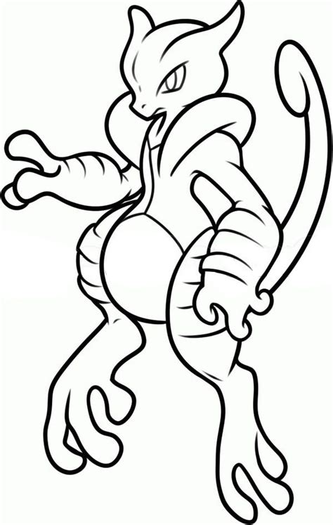 Mewtwo Coloring Pages Printable