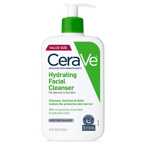 CeraVe Hydrating Face Wash | 16 Ounce | Daily Facial Cleanser for Dry Skin | Fragrance-Free ...