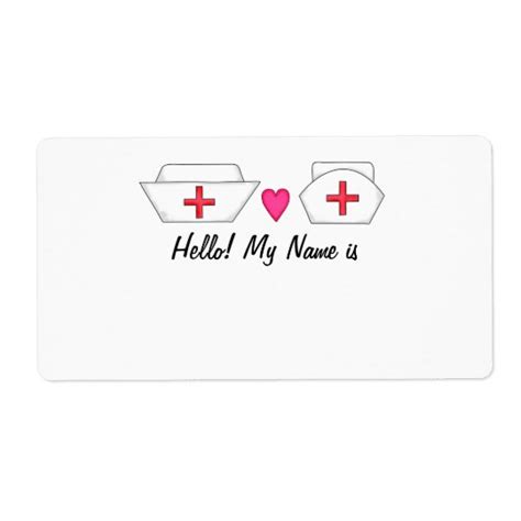 Nurse Event Name Tags Retro Nurse Caps | Zazzle.com