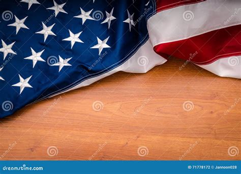 American Flag on Wood Background. Stock Photo - Image of american, object: 71778172