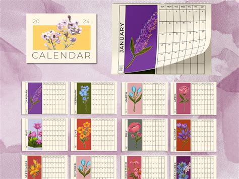 A Fantastic 2024 Minimalist Flower Calendar | Upwork