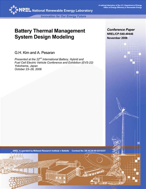 (PDF) Battery Thermal Management System Design Modeling