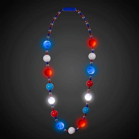 LED Patriotic Beads Necklace