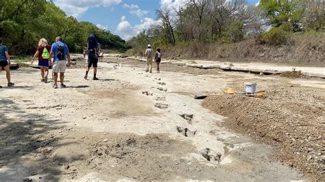 Texans flock to Glen Rose to walk alongside dinosaur tracks