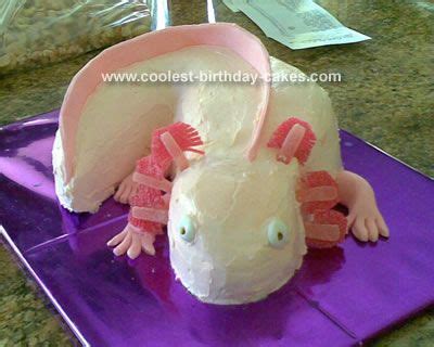 Coolest Axolotl Cake | Lizard cake, Axolotl, Cake craft