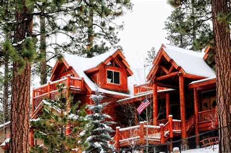 Snowy Cabins Free Stock Photo - Public Domain Pictures