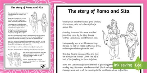 The Story of Rama and Sita - Printable Resources - Twinkl