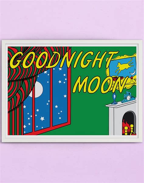 Goodnight moon book cover children's book art by ArtForMyKids ...