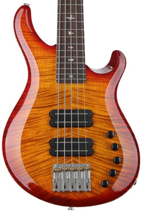 PRS Grainger 5-String Bass Guitar - Dark Cherry Burst 10-Top with ...