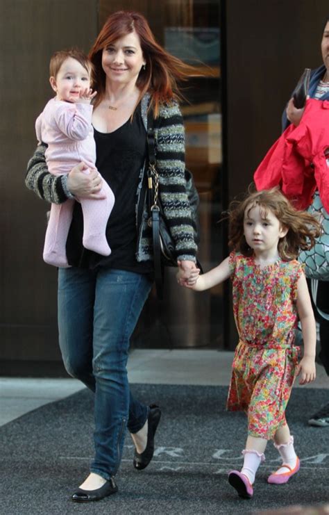 Alyson Hannigan & Family Outside The Trump Soho Hotel | Celeb Baby Laundry