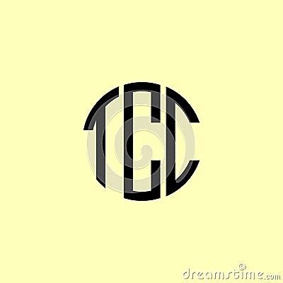 Creative Rounded Initial Letters TCC Logo Vector Illustration | CartoonDealer.com #221434200