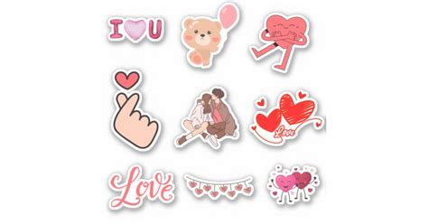 Custom i love you, heart, valentine day , love sticker | Zazzle