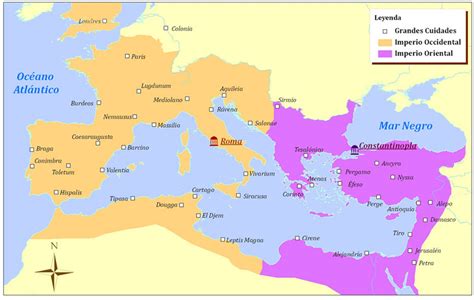 Crisis de la Iglesia y del Estado: Mapa del Imperio Romano de Occidente ...