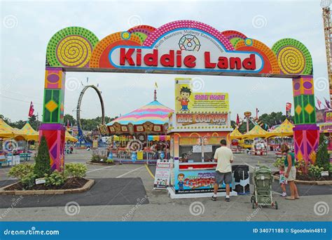 Entrance To Kiddie Land and Rides at the Indiana State Fair in I ...