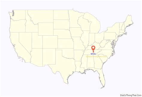 Map of White County, Tennessee - Thong Thai Real