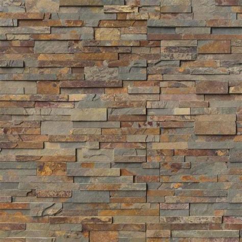 California Gold 6x24 Stacked Stone Ledger Panel in 2020 | Slate wall tiles, Stacked stone, Slate ...