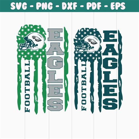 Flag Eagles Football Helmet Svg Digital - Inspire Uplift