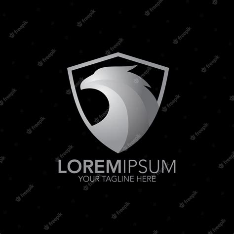 Premium Vector | Silver eagle head logo template