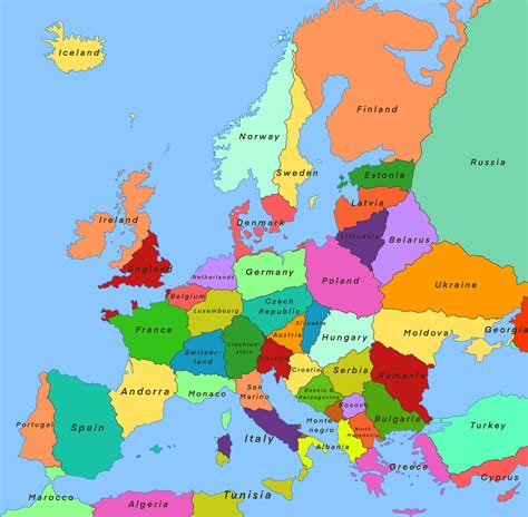 Political Map Of Europe With Capitals