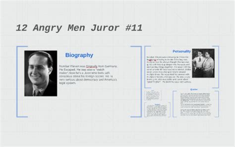 12 Angry Men Juror #11 by shalamar morris on Prezi