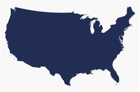 United States Map Blue