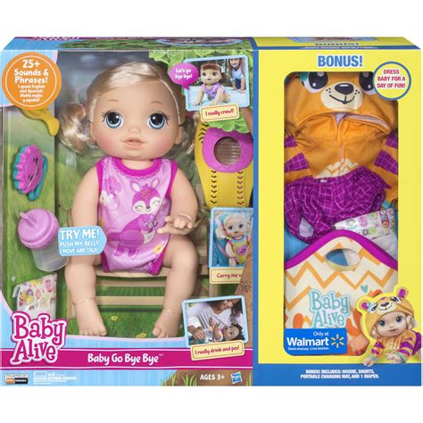 Baby Alive Baby Go Bye Bye - Blonde HairCrawls Dolls Toy Kids Gift | eBay