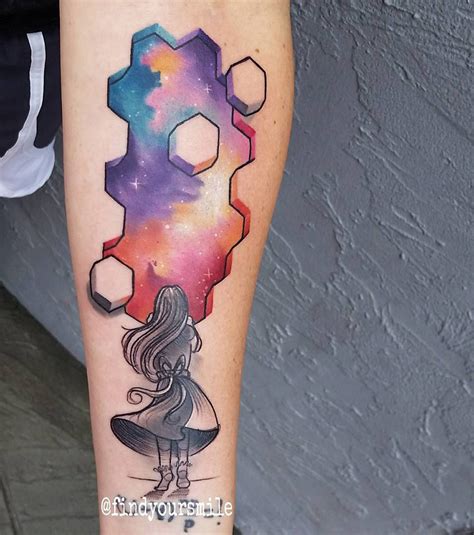 Watercolor Galaxy Tattoo