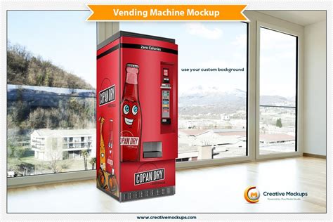 Vending Machine Psd Mockup | Creative Branding Mockups ~ Creative Market