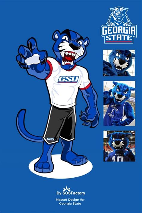 Georgia State sport mascot design | Mascot design, Mascot, Logo design