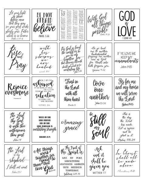 Printable Bible Verse Stickers - Printable Word Searches