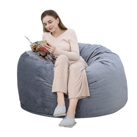 EastVita Giant Bean Bag Chair Memory Foam Bean Bag Chair Lazy Person's ...